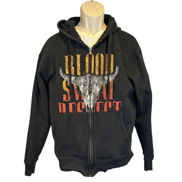 Under Armour Project Rock Hoodie Mens Medium Full Zip Blood Sweat Respect Gym - Picture 1 of 16